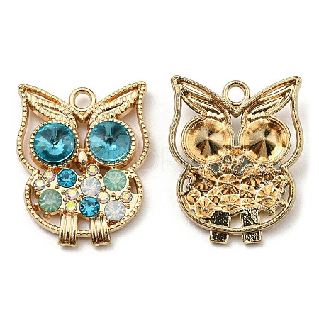 Golden Plated Alloy Pendants ALRI-L050-02G-01-1