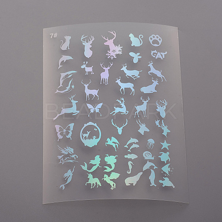 Waterproof Transparent Plastic Stickers X-DIY-E015-27J-1