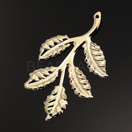 Iron Leafy Branch Filigree Big Pendants IFIN-P003-06-1