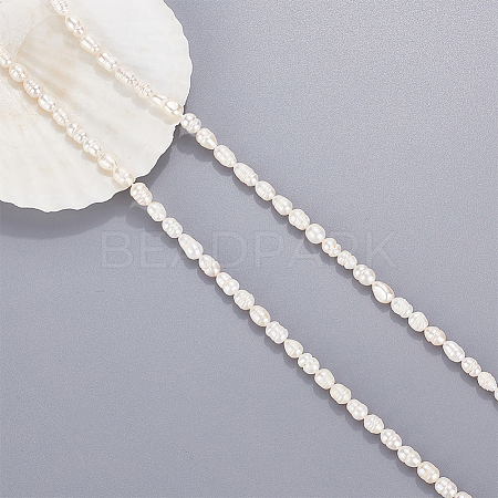  2 Strands Natural Cultured Freshwater Pearl Beads Strands PEAR-NB0002-30-1