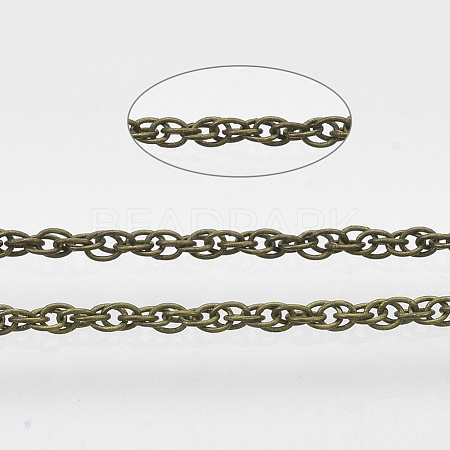 Soldered Brass Coated Iron Rope Chains CH-T002-04AB-1