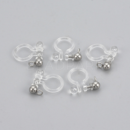 Plastic Clip-on Earring Findings X-KY-S155-03A-1