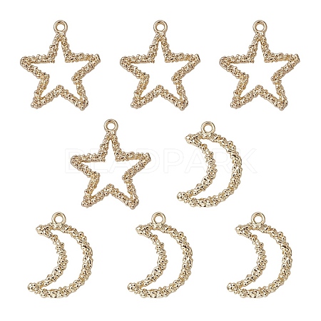 8Pcs 2 Styles Alloy Pendants FIND-YW0003-61-1