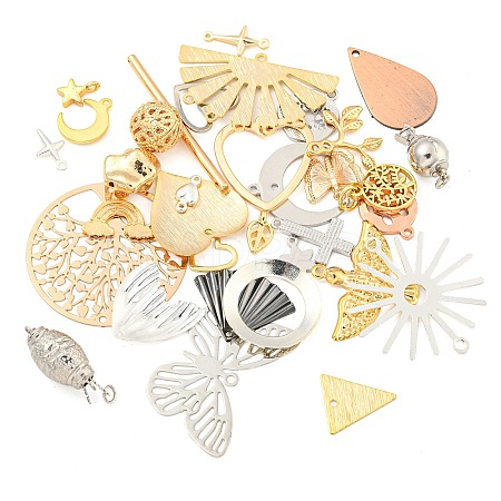 Brass DIY Jewerly Making Findings Kits KK-XCP0001-76-1