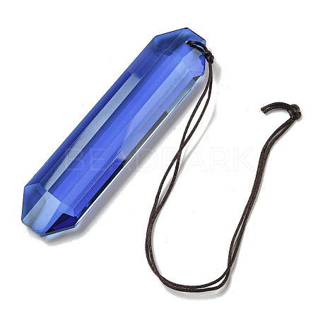Glass Rectangle Hanging Suncatchers HJEW-P018-C04-1