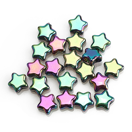 Electroplate Transparent Glass Beads LS-RABO-PW0001-072S-1