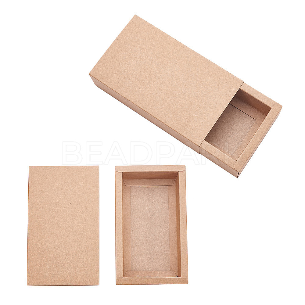 Kraft Paper Drawer Box - Beadpark.com