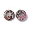 Natural Rhodonite Pendants G-P484-01P-06-2