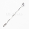 304 Stainless Steel Chain Extender with Oval Charms STAS-G383-09P-1