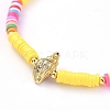Handmade Polymer Clay Heishi Bead Stretch Bracelets BJEW-JB05078-3