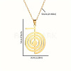 304 Stainless Steel Reiki Spiral Symbol Pendant Cable Chain Necklaces FS-WG85938-02-2
