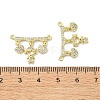 Rack Plating Brass Micro Pave Clear Cubic Zirconia Pendants KK-R157-12C-G-3