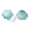 Transparent Spray Painted Glass Beads GLAA-Q089-002A-001-4