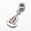 Tibetan Style Alloy European Dangle Charms PALLOY-P113-02-3