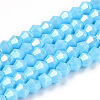 Opaque Solid Color Electroplate Glass Beads Strands LS-EGLA-A039-P2mm-A12-1