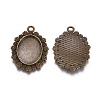 Alloy Pendant Cabochon Settings PALLOY-E460-22AB-2
