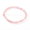 Cherry Quartz Glass Beaded Stretch Bracelets BJEW-JB06088-1