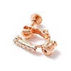 Brass with Crystal Rhinestone Clip-on Earring Findings FIND-WH0127-03RG-2