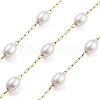 Handmade Oval ABS Imitation Pearl Beaded Chains CHS-P019-09B-G-1