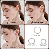 24Pcs 3 Styles 316L Surgical Stainless Steel Huggie Hoop Earrings for Girl Women EJEW-BBC0001-43-6
