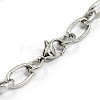 Fashionable 304 Stainless Steel Engraved Vine Mother-son Chain Bracelets X-STAS-A028-B101P-2