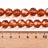 Baking Paint Transparent Glass Beads Strands DGLA-A035-T10mm-A04-5