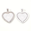 Alloy Pendant Cabochon Settings X-PALLOY-S107-004S-RS-2
