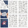 4 Sheets 11.6x8.2 Inch Stick and Stitch Embroidery Patterns DIY-WH0455-065-1