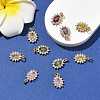 SHEGRACE Brass Micro Pave Cubic Zirconia Pendants XGRQ2O909-446G-4