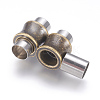 304 Stainless Steel Magnetic Clasps with Glue-in Ends STAS-F123-07-3
