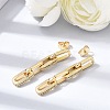 Brass Micro Pave Cubic Zirconia Stud Earrings KK-CBA5B62-02G-2