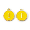 Golden Plated Alloy Enamel Charms X-ENAM-S118-09I-2