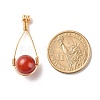 Natural Carnelian Pendants PALLOY-JF01111-01-4