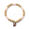Polymer Clay Column Beaded Stretch Bracelets BJEW-JB09782-04-1