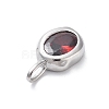 925 Sterling Silver Cubic Zirconia Oval Charms STER-S006-01S-A-2