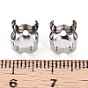 Non-Tarnish 201 Stainless Steel Sew on Prong Settings STAS-T032-01-8mm-P-3