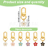 24Pcs 6 Colors Alloy Enamel Pendant Decorations HJEW-GO00007-2