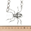 Alloy Crystal Rhiniestone Big Spider Pendant Necklaces for Women Men LS-NJEW-H061-01AS-2