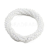 Crochet Glass Beads Braided Stretch Bracelet BJEW-K232-01E-1
