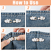SUPERFINDINGS 10 Sets 10 Style Alloy Enamel Adjustment Waist Tightener Buckle Buttons FIND-FH0005-37-3
