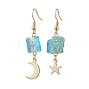 Electroplated Natural Quartz Dangle Earrings EJEW-TA00567-4