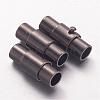 Brass Locking Tube Magnetic Clasps KK-MC078-B-1