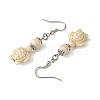 Starfish & Tortoise Synthetic Turquoise Beaded Stretch Bracelets & Dangle Earrings Kits SJEW-JS01311-01-7