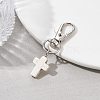 Synthetic Turquoise Cross Pendant Decorations HJEW-JM01531-02-3
