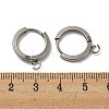 201 Stainless Steel Huggie Hoop Earrings Findings STAS-A167-01G-P-3