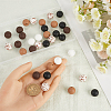 50Pcs 5 Styles Food Grade Eco-Friendly Silicone Beads SIL-SC0002-14-3