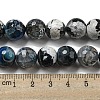 Faceted Natural Fire Crackle Agate Beads Strands G-F447-12mm-N09-5
