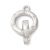 Brass Micro Pave Clear Cubic Zirconia Fold Over Clasps KK-G505-12P-1