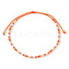 Glass Seed Bead Braided Bead Bracelets XN3042-4-1