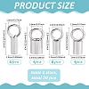 4 Styles Rhodium Plated 925 Sterling Silver Cord Ends STER-PH0003-37-2